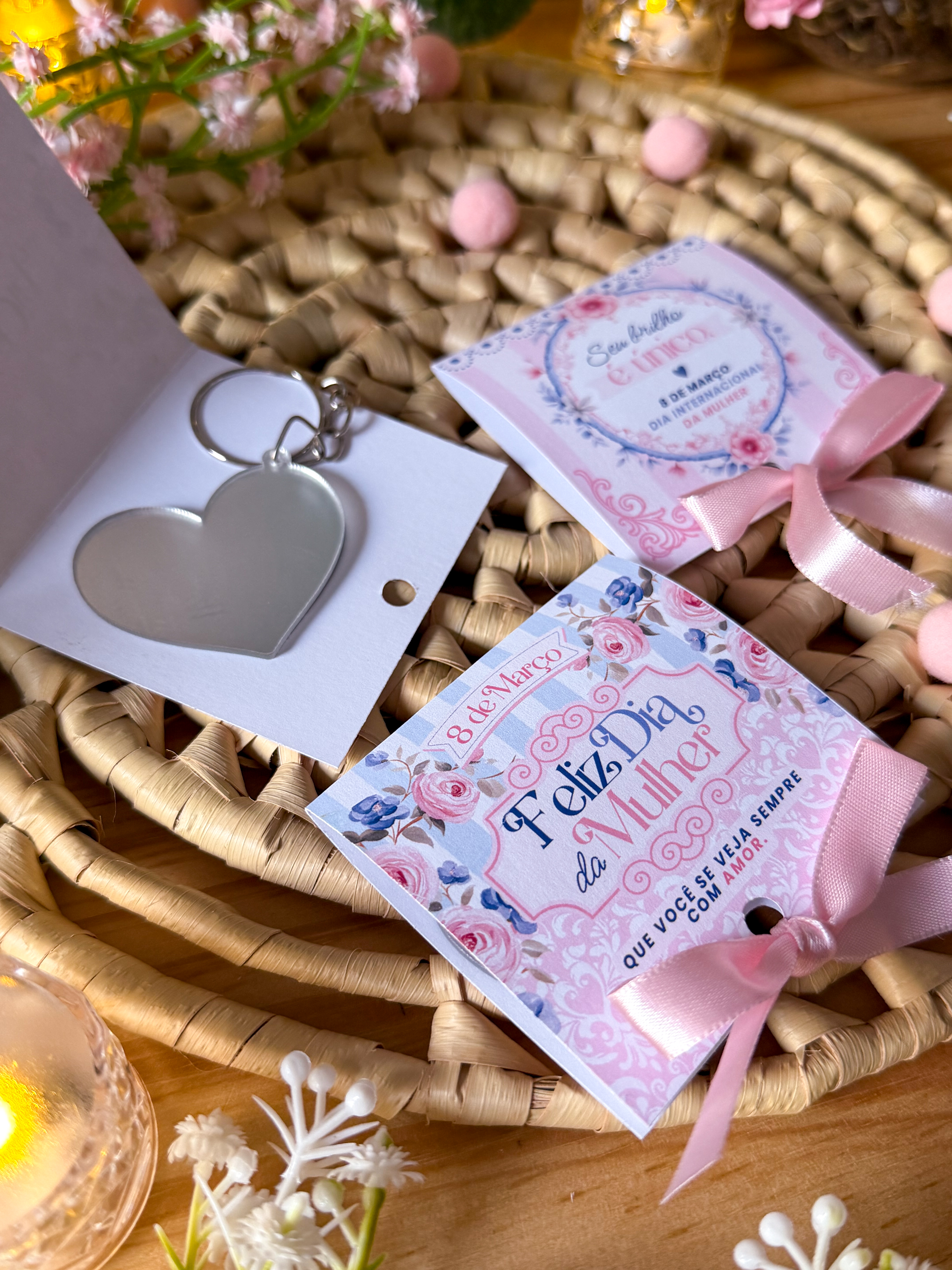 Porta chaveiro coração 